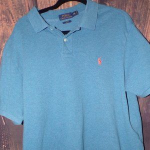 Polo Ralph Lauren Slim Fit Men s XXL Blue Golf Polo Short Sleeve Shirt